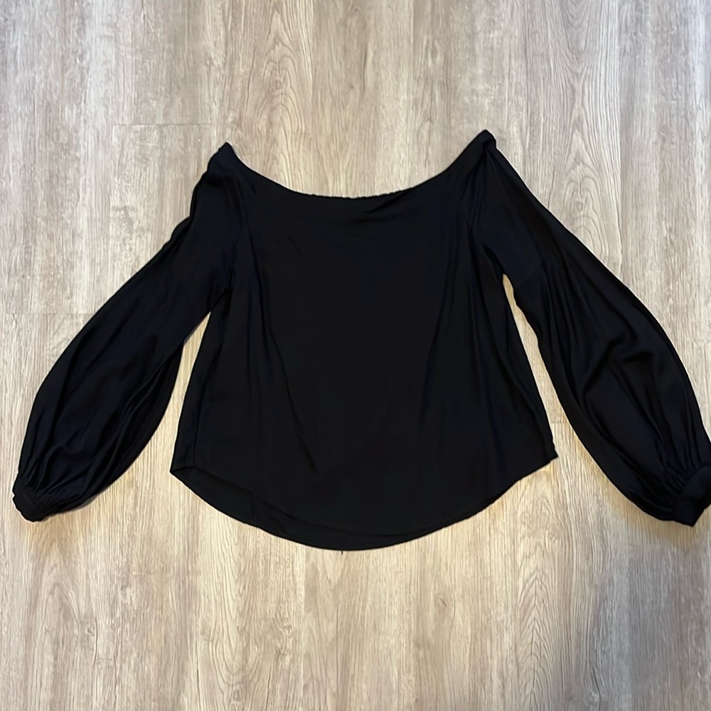 Wide necked black shirt